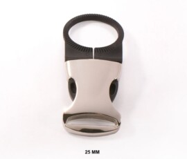 klamerka metalowo-plastikowa z uchwytem na butelkę